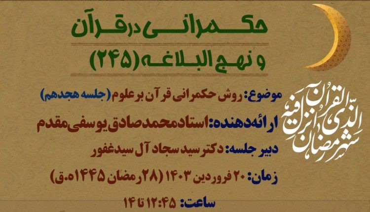 روش حکمرانی قرآن بر علوم(جلسه دوم)