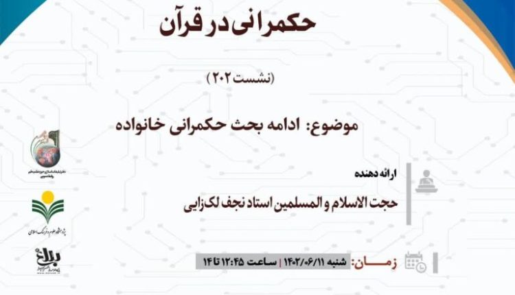 سلسله نشست های علمی حکمرانی در قرآن – جلسه 202